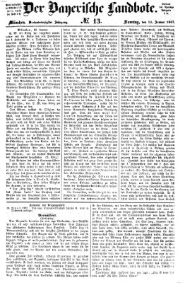 Der Bayerische Landbote Sonntag 13. Januar 1867