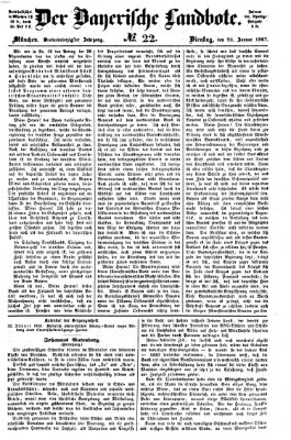 Der Bayerische Landbote Dienstag 22. Januar 1867