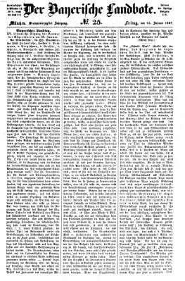 Der Bayerische Landbote Freitag 25. Januar 1867