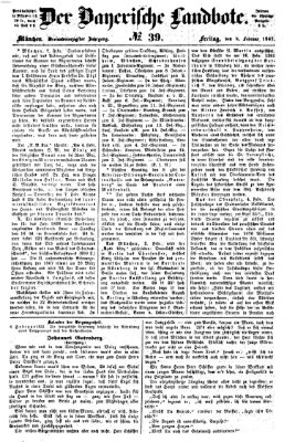 Der Bayerische Landbote Freitag 8. Februar 1867