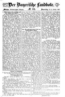 Der Bayerische Landbote Donnerstag 21. Februar 1867