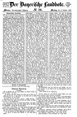 Der Bayerische Landbote Montag 25. Februar 1867