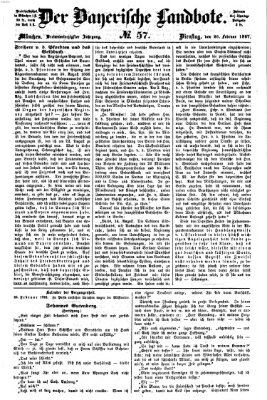 Der Bayerische Landbote Dienstag 26. Februar 1867