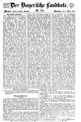 Der Bayerische Landbote Dienstag 19. März 1867