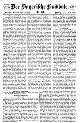 Der Bayerische Landbote Montag 1. April 1867