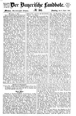 Der Bayerische Landbote Samstag 6. April 1867