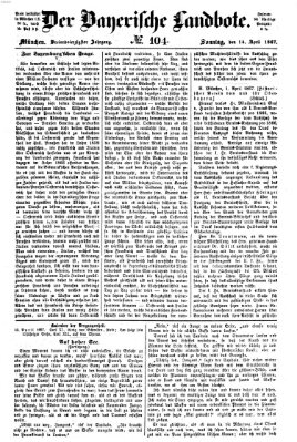 Der Bayerische Landbote Sonntag 14. April 1867