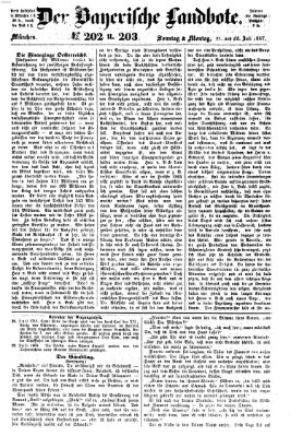 Der Bayerische Landbote Montag 22. Juli 1867