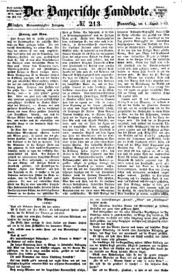 Der Bayerische Landbote Donnerstag 1. August 1867