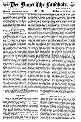 Der Bayerische Landbote Dienstag 12. November 1867