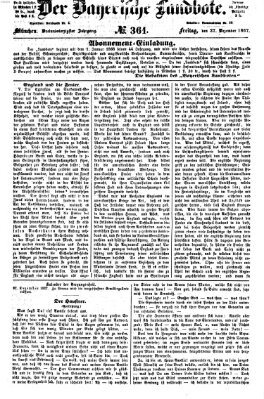 Der Bayerische Landbote Freitag 27. Dezember 1867