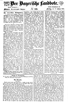 Der Bayerische Landbote Freitag 10. Januar 1868