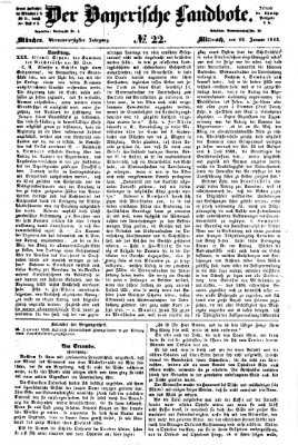 Der Bayerische Landbote Mittwoch 22. Januar 1868