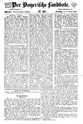 Der Bayerische Landbote Samstag 8. Februar 1868