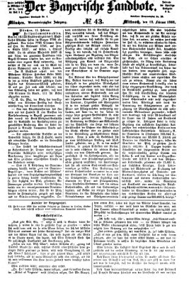 Der Bayerische Landbote Mittwoch 12. Februar 1868