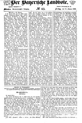 Der Bayerische Landbote Freitag 14. Februar 1868