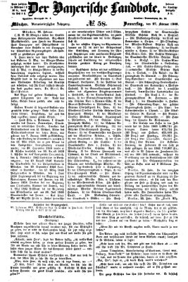 Der Bayerische Landbote Donnerstag 27. Februar 1868