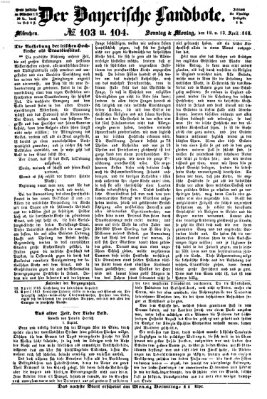 Der Bayerische Landbote Sonntag 12. April 1868