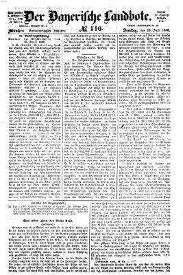 Der Bayerische Landbote Samstag 25. April 1868