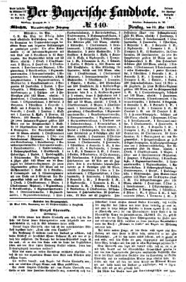 Der Bayerische Landbote Dienstag 19. Mai 1868