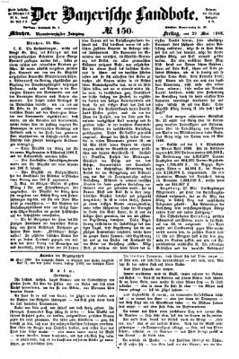 Der Bayerische Landbote Freitag 29. Mai 1868