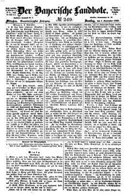 Der Bayerische Landbote Samstag 5. September 1868