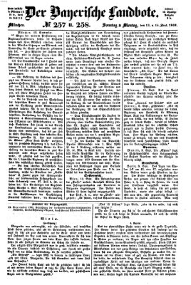 Der Bayerische Landbote Montag 14. September 1868