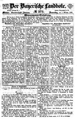 Der Bayerische Landbote Donnerstag 1. Oktober 1868