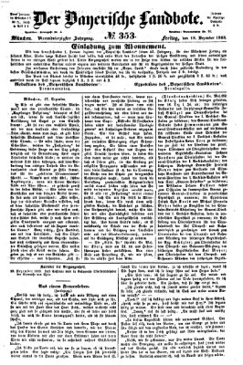 Der Bayerische Landbote Freitag 18. Dezember 1868