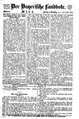 Der Bayerische Landbote Freitag 1. Januar 1869