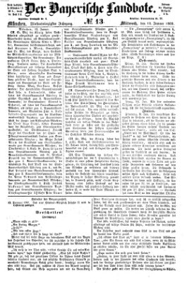 Der Bayerische Landbote Mittwoch 13. Januar 1869