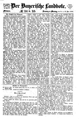 Der Bayerische Landbote Montag 25. Januar 1869