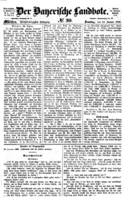 Der Bayerische Landbote Samstag 30. Januar 1869