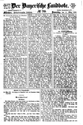 Der Bayerische Landbote Donnerstag 11. März 1869