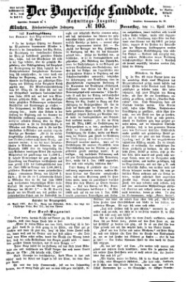 Der Bayerische Landbote Donnerstag 15. April 1869