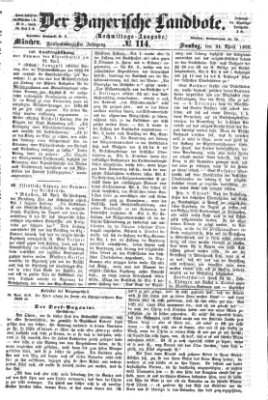 Der Bayerische Landbote Samstag 24. April 1869