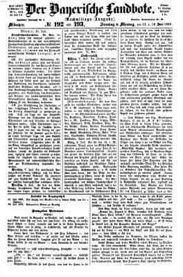 Der Bayerische Landbote Montag 12. Juli 1869