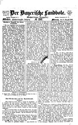 Der Bayerische Landbote Mittwoch 25. August 1869