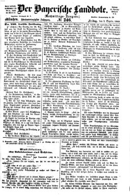 Der Bayerische Landbote Freitag 3. September 1869