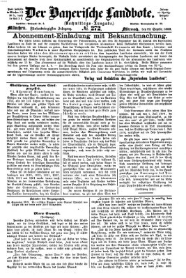 Der Bayerische Landbote Mittwoch 29. September 1869