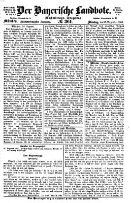 Der Bayerische Landbote Montag 27. Dezember 1869