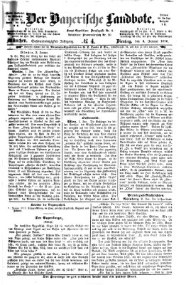 Der Bayerische Landbote Dienstag 4. Januar 1870