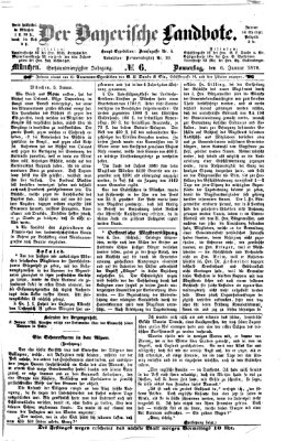 Der Bayerische Landbote Donnerstag 6. Januar 1870