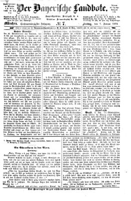 Der Bayerische Landbote Freitag 7. Januar 1870