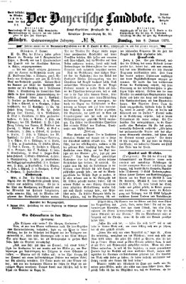 Der Bayerische Landbote Samstag 8. Januar 1870