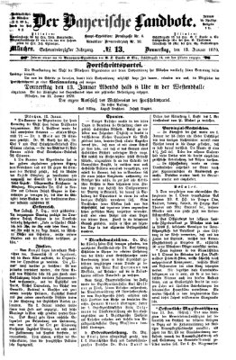 Der Bayerische Landbote Donnerstag 13. Januar 1870