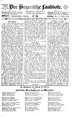 Der Bayerische Landbote Samstag 15. Januar 1870