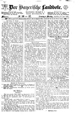 Der Bayerische Landbote Sonntag 16. Januar 1870