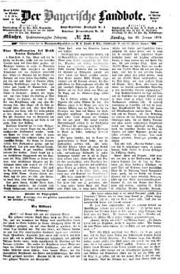 Der Bayerische Landbote Samstag 22. Januar 1870