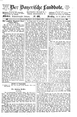 Der Bayerische Landbote Dienstag 15. Februar 1870